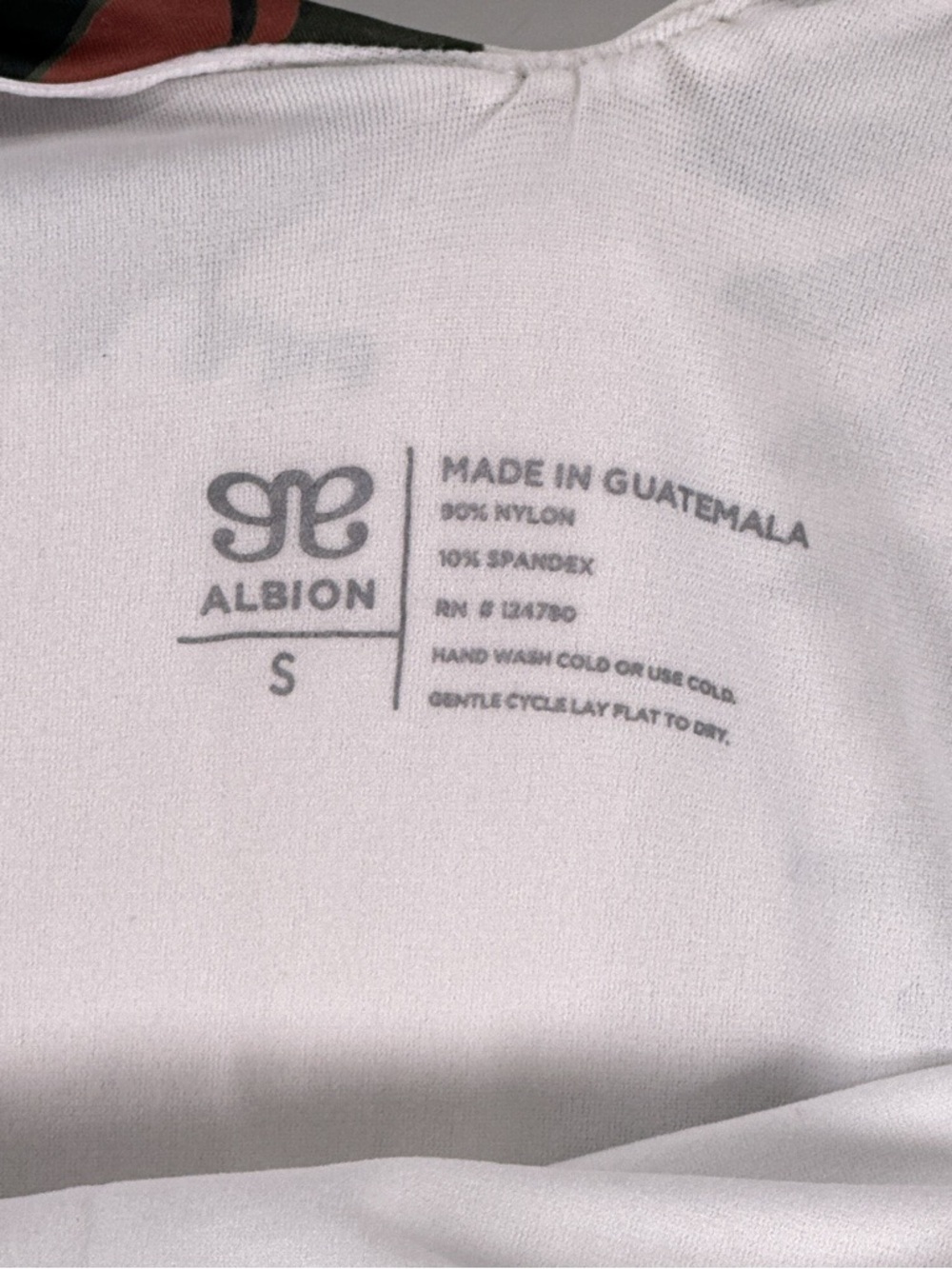 Albion White Top with Subtle Gray Logo Print - Picture 5 of 12